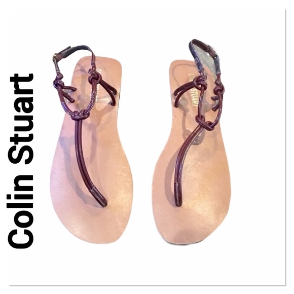 Colin Stuart Shoes - COLIN STUART Brown T-Strap Sandals 7.5
